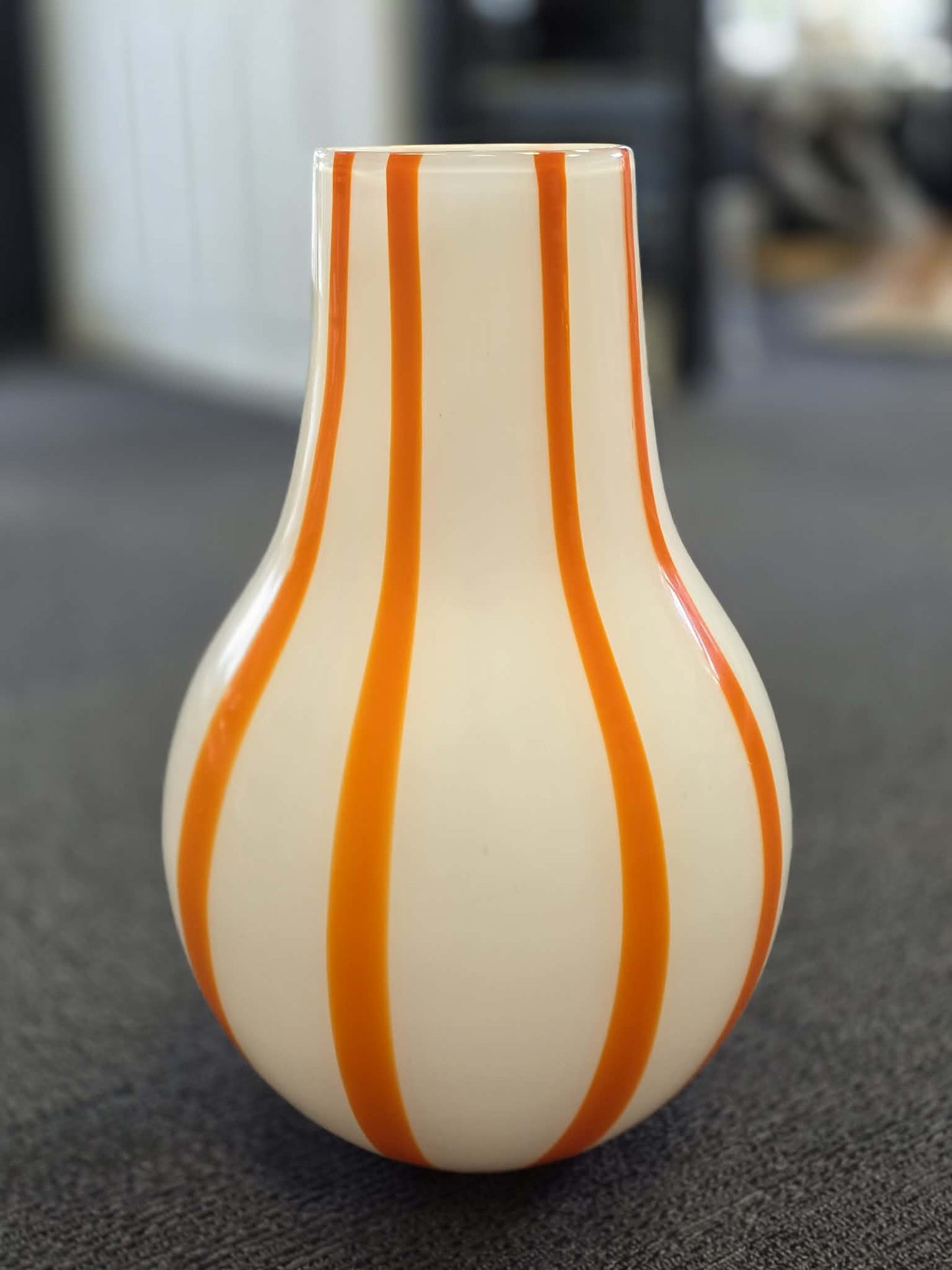Broste Vase Ada Stripe Orange