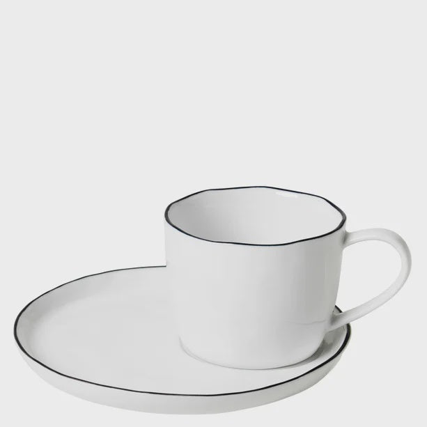 Broste Salt Cup & Saucer Large