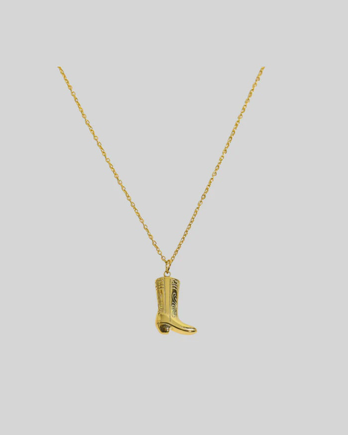 Castel & Co - Cowboy Boot Gold Necklace