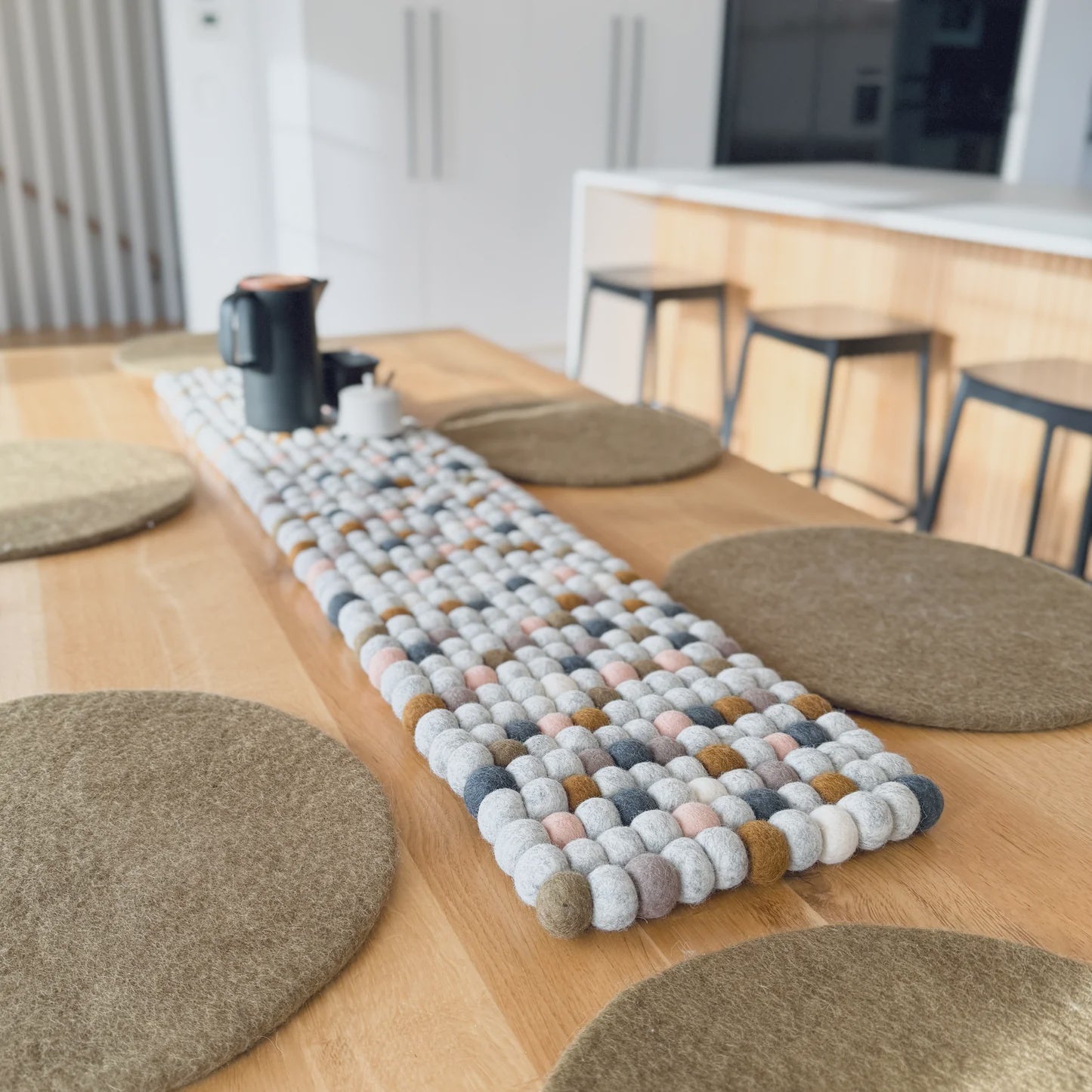 Sheep-ish Feltball Table Runner