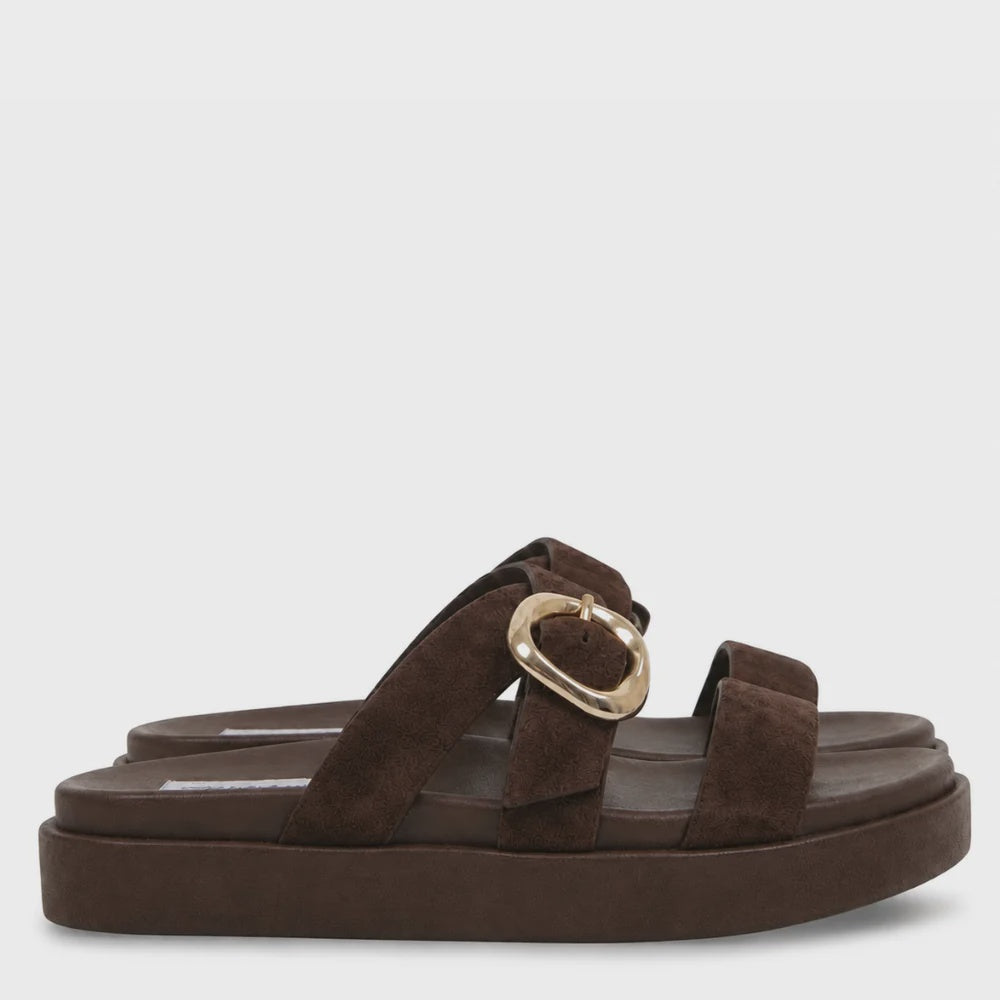 Kathryn Wilson Roda Slide Espresso Suede
