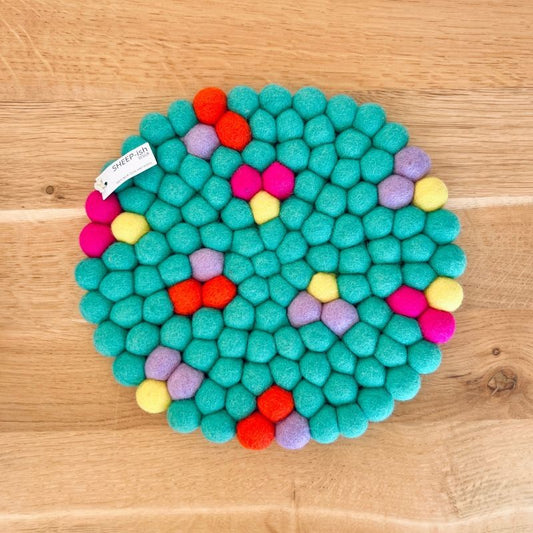 Sheep-ish  Felt Ball Pot Stands