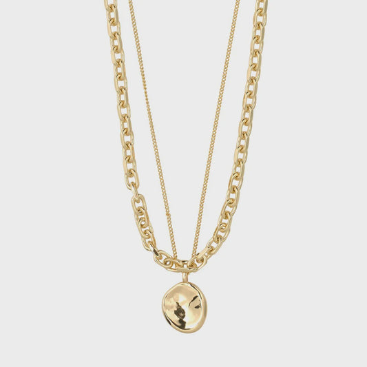 Pilgrim Sparkle Necklace-2-in-1 set Gold Plated