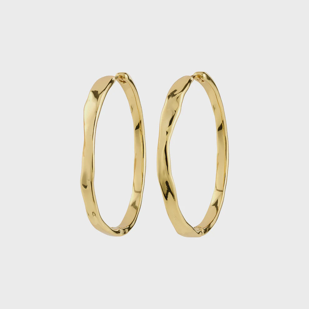 Pilgrim Ember Hoop Earrings-Gold Plated