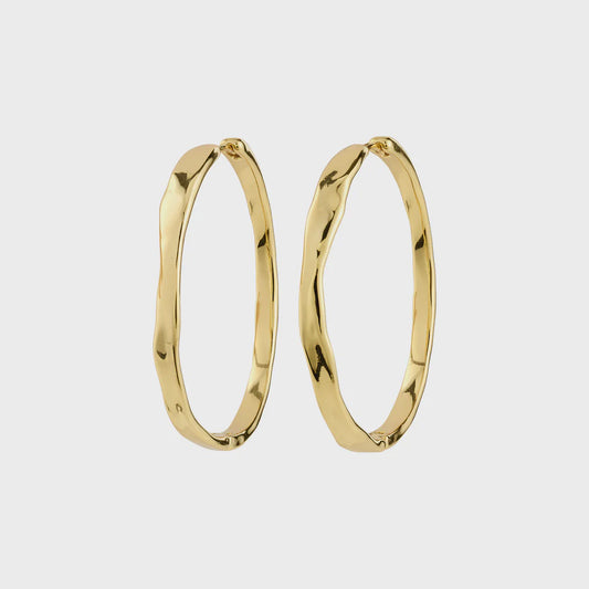 Pilgrim Ember Hoop Earrings-Gold Plated