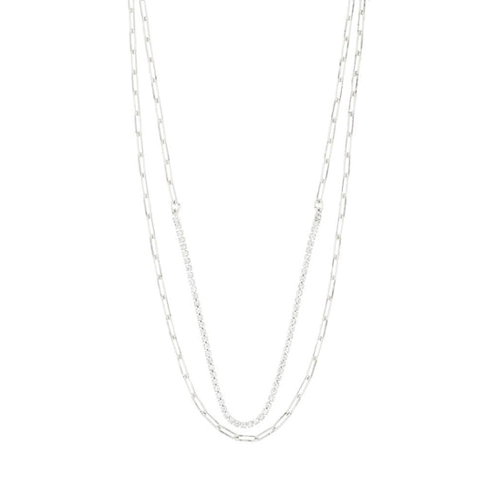 Pilgrim Rowan Recycled Necklace 2-in-1 Silver Plated