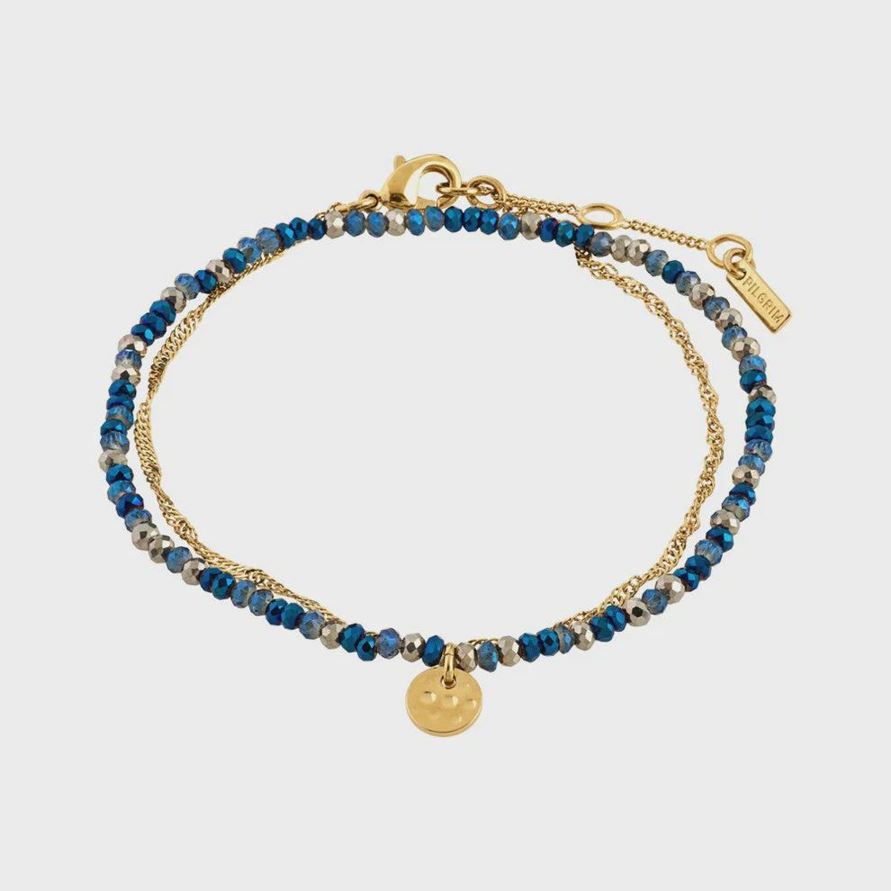 Pilgrim Bellamy Bracelet Blue/Gold