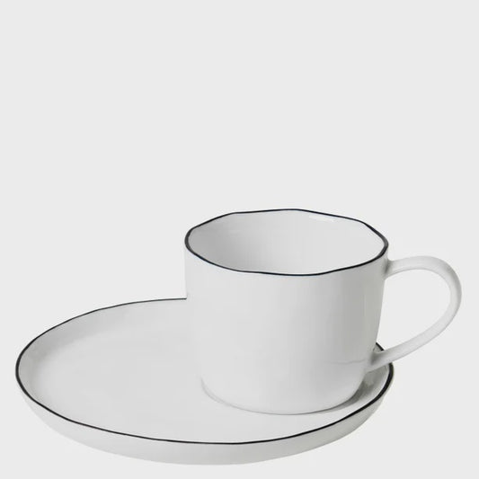 Broste Salt Cup & Saucer Large