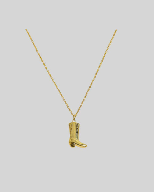 Castel & Co - Cowboy Boot Gold Necklace