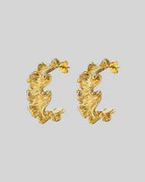 Castel & Co Crinkle Earrings - Gold/Silver