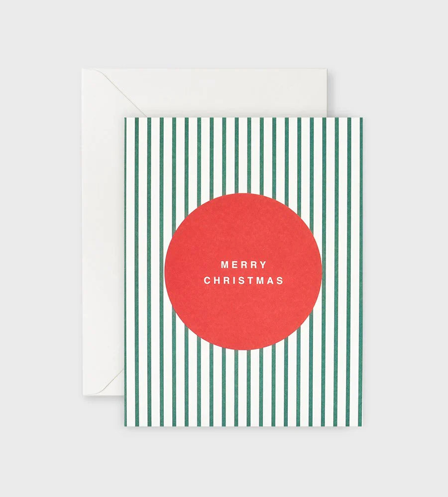 lettace.  | Card | Merry Christmas Stripe
