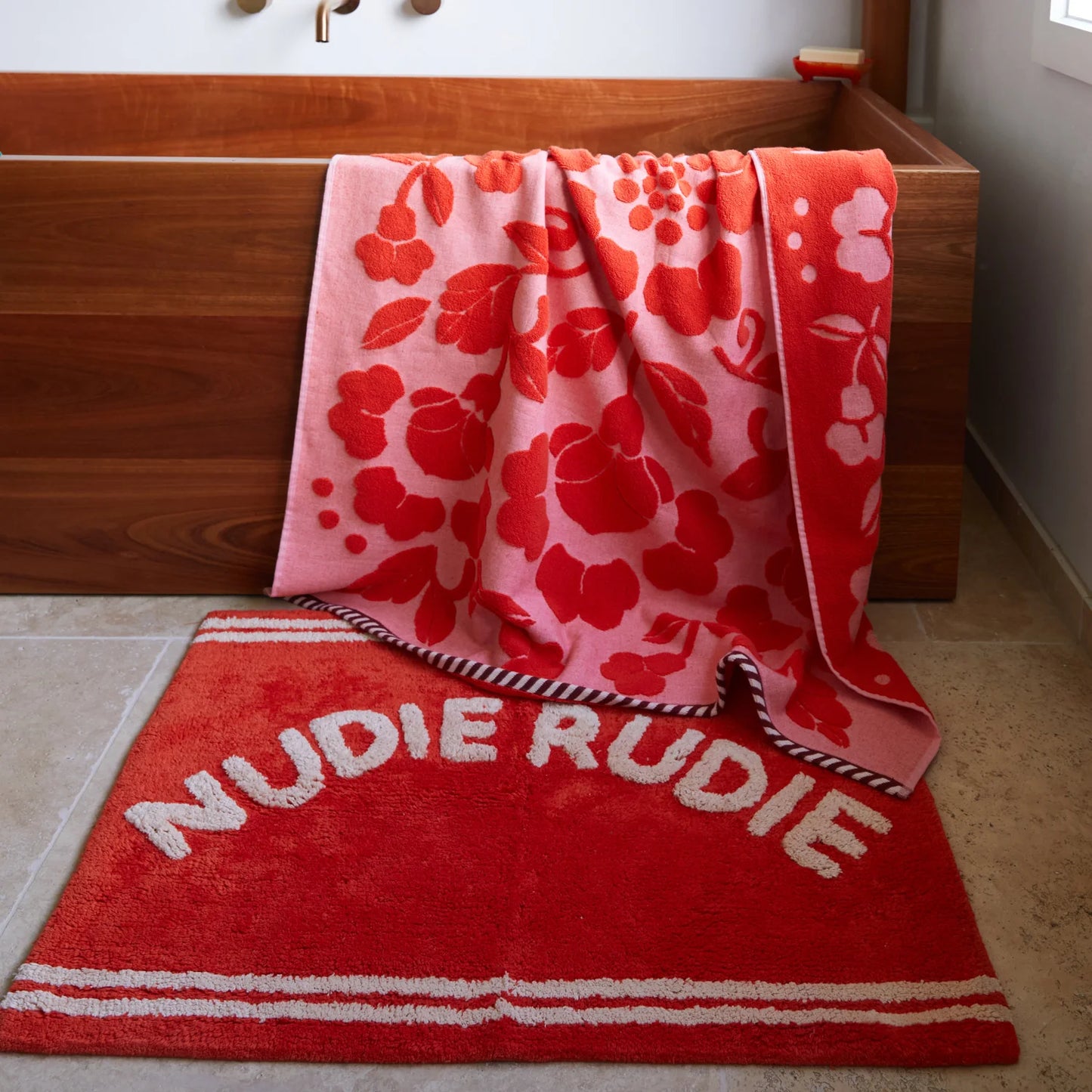 Sage x Clare Elba Nudie Bath Mat - Cherry