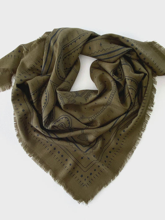 Dark Hampton - The Yorke Wool Silk Scarf