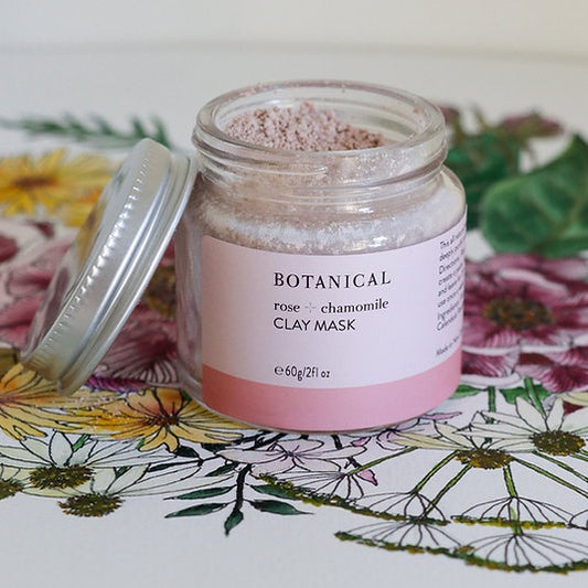 Botanical Rose + Chamomile Clay Face Mask