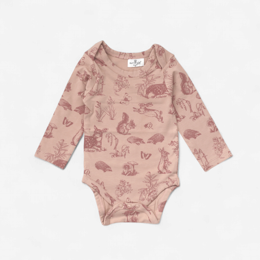 Burrow & Be Forest Friends long sleeve onesie
