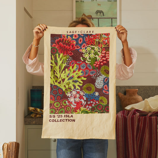 Sage x Clare Cora Linen Tea Towel
