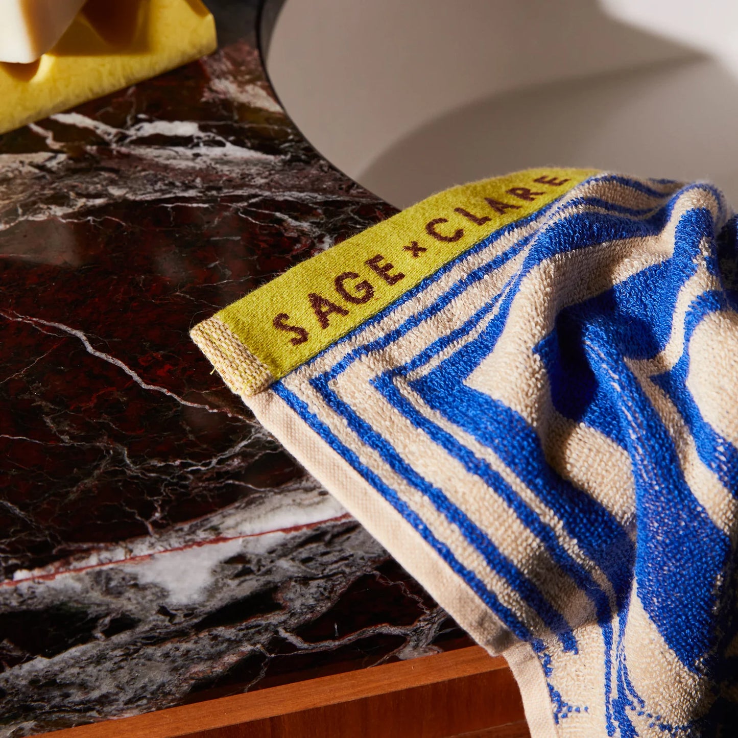 Sage x Clare - Eliza Hand Towel - Ultramarine